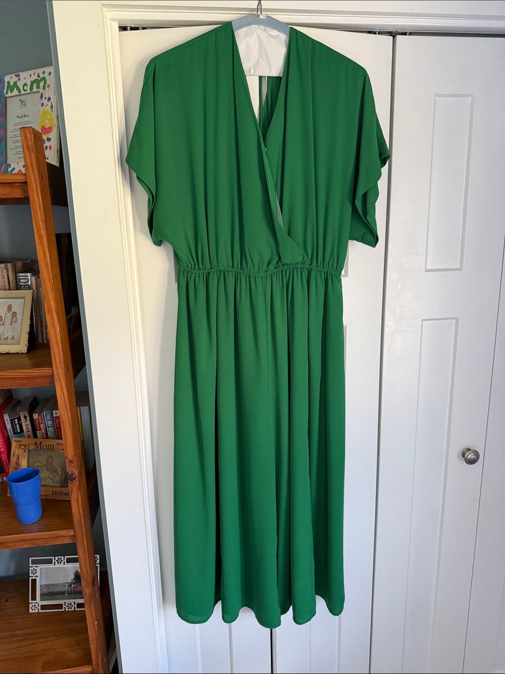 ModCloth Emerald Green Wrap-Style Midi Jumpsuit
